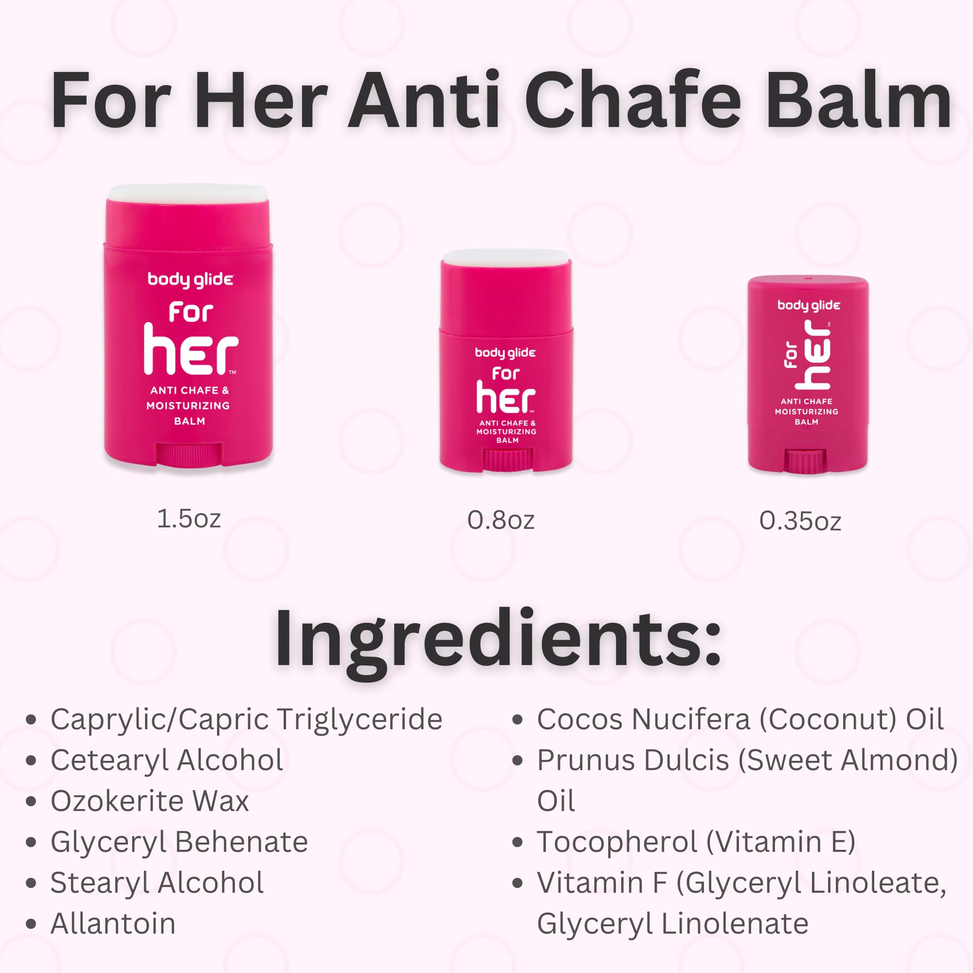 BodyGlide For Her dry-skin friendly balm aids hydration and reduces friction