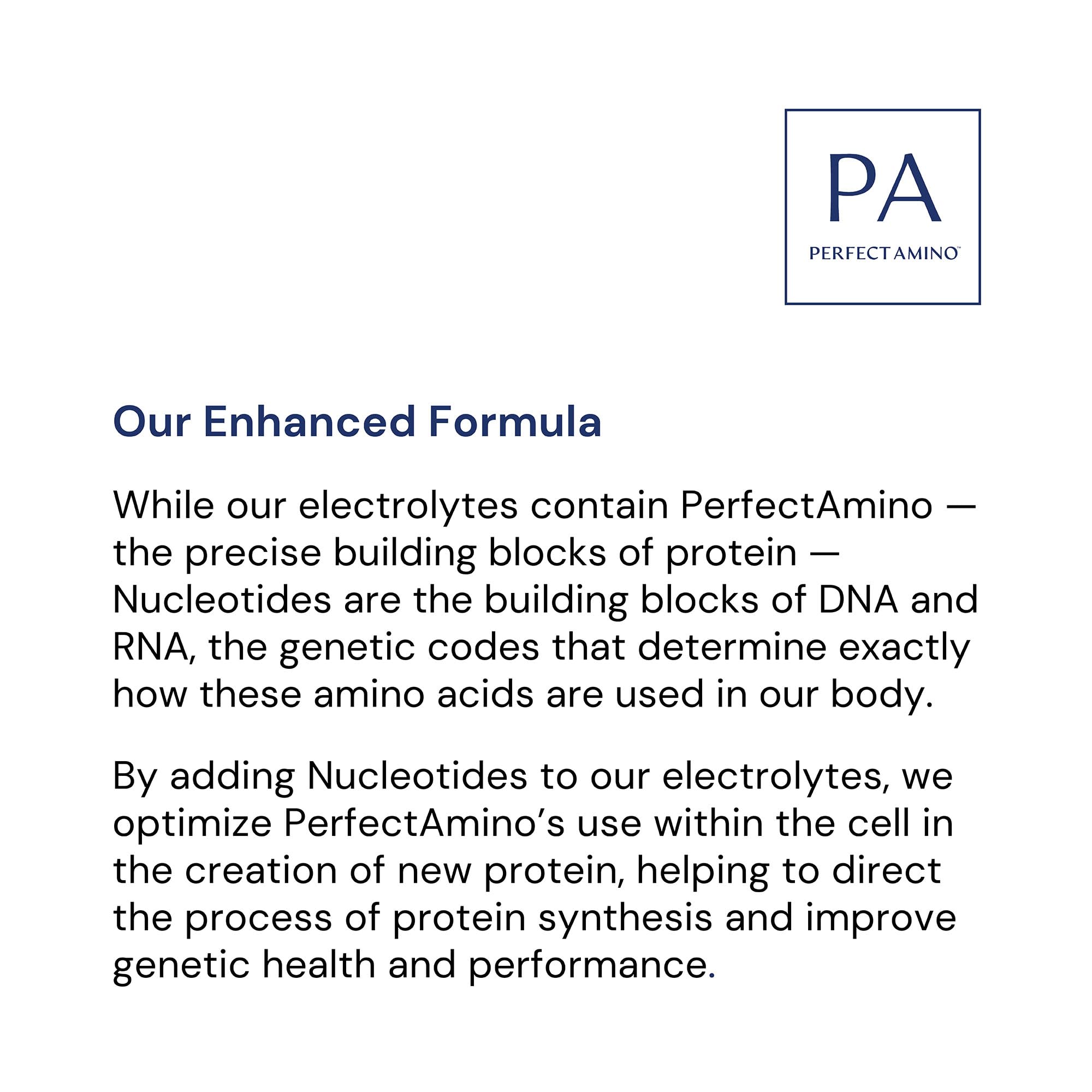 BodyHealth PerfectAmino electrolyte ingredients label emphasizes trace minerals support.