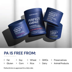 Plant-based EAAs and BCAAs symbol on packaging supporting lean muscle goals.