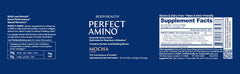 BodyHealth PerfectAmino Mocha powder scoop shows convenient pre/post workout fueling.