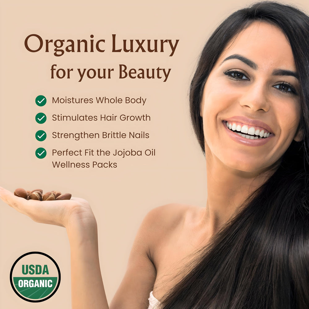 BodyJ4You jojoba oil nourishes hair for healthier shine