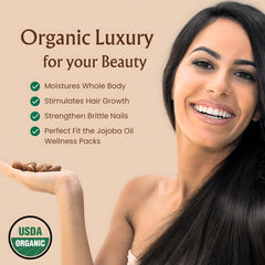 BodyJ4You jojoba oil nourishes hair for healthier shine