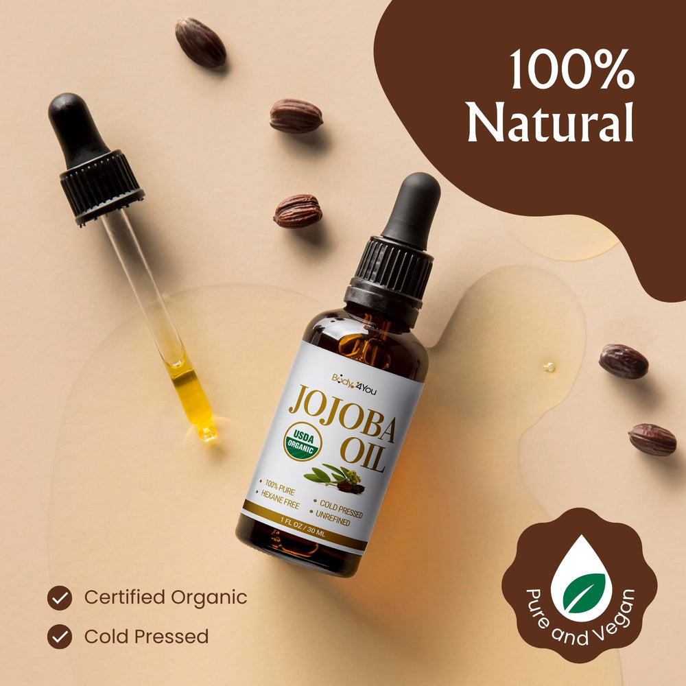 BodyJ4You jojoba oil applied to skin for daily hydration and glow