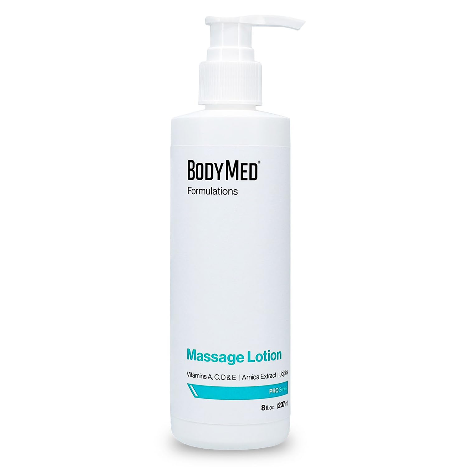 BodyMed Formulations massage lotion bottle in fragrance-free 8oz, ideal for fragrance-free sessions and smooth massage.