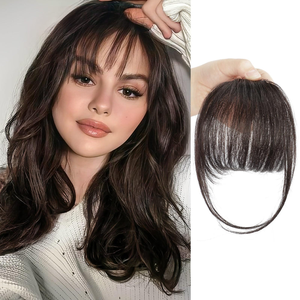 BOGSEA clip-in bangs with temples for a natural daily look.