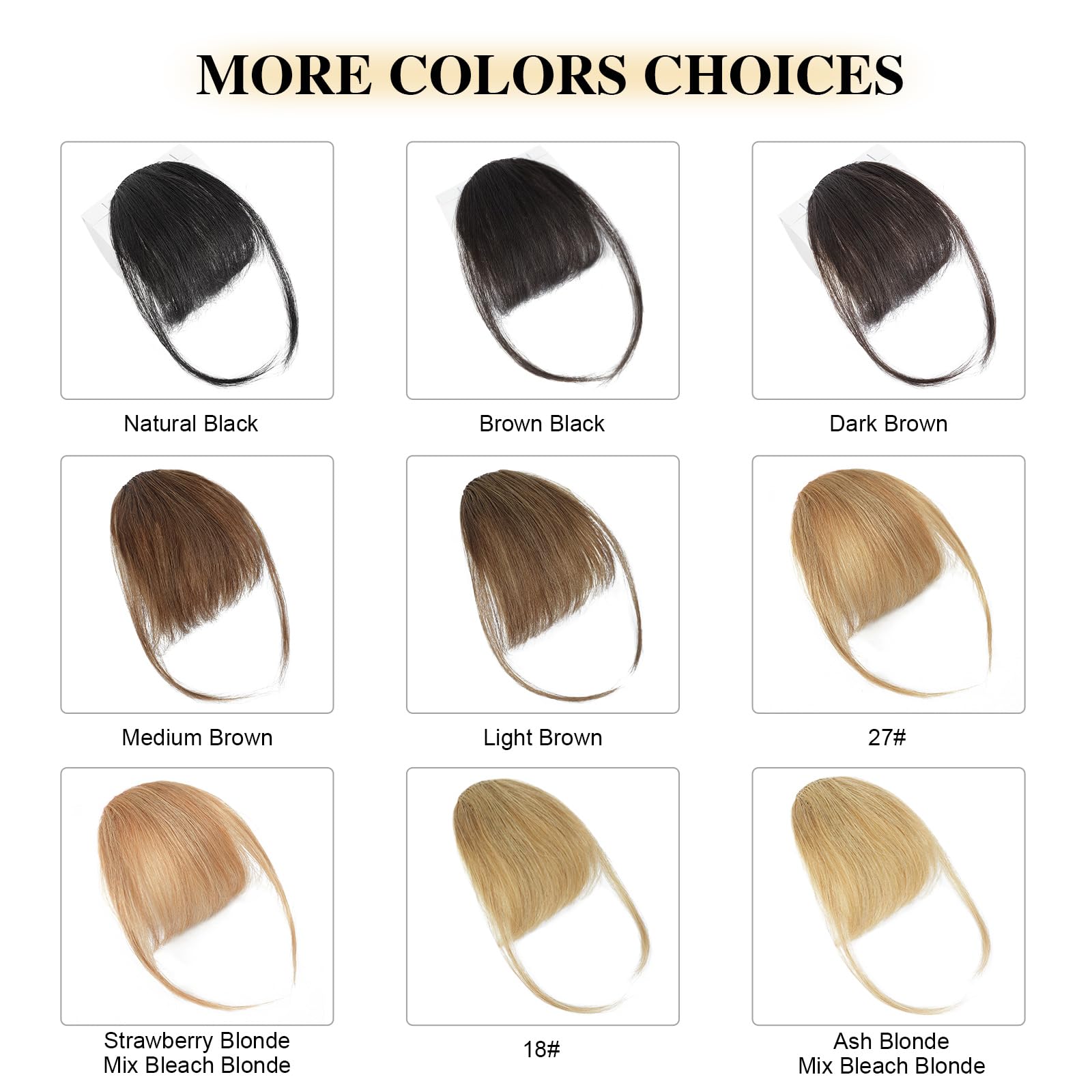 BOGSEA dye or perm friendly bangs for customization.