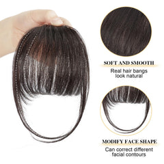 BOGSEA clip-in bangs with secure clips for stable wear.