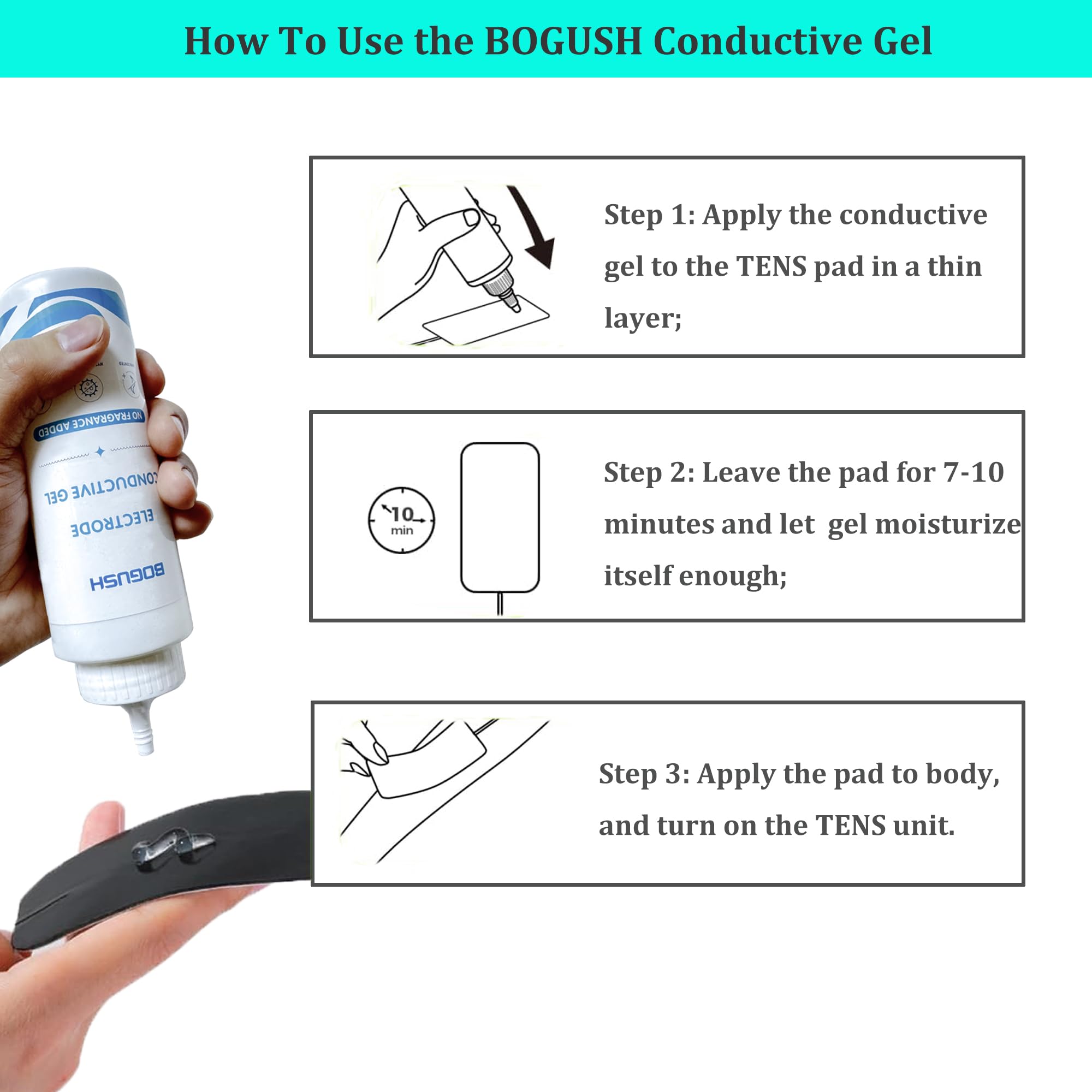 Bogush hypoallergenic gel ideal for sensitive skin during EMS use