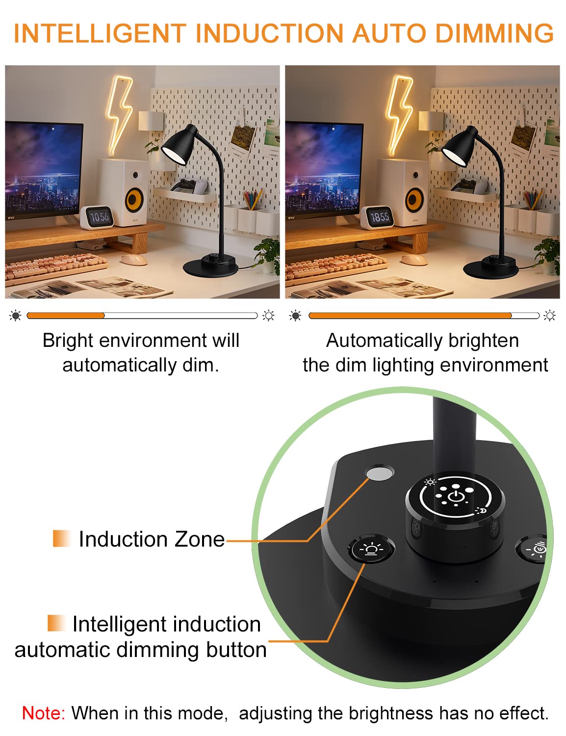 BOHON auto-dimming feature adapts brightness to surroundings
