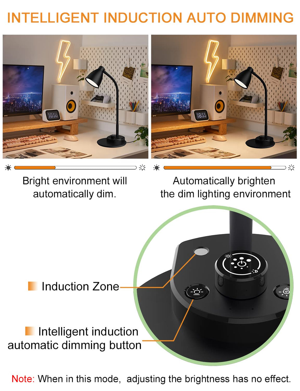 BOHON auto-dimming feature adapts brightness to surroundings
