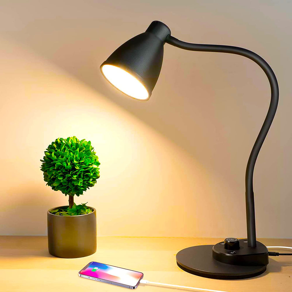 BOHON LED desk lamp base with USB port for convenient charging while you work