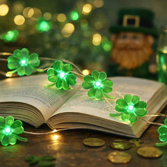 Weather-resistant shamrock lights for outdoor use and family-safe display