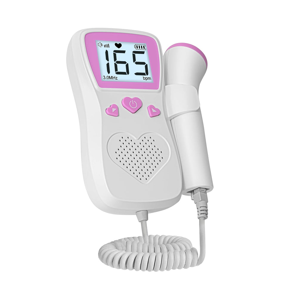 Bohrvnse Huntleigh Fetal Doppler front view for home monitoring of fetal heartbeats