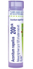 Boiron Aconitum Napellus 200Ck bottle-dispense for on-the-go fever relief.