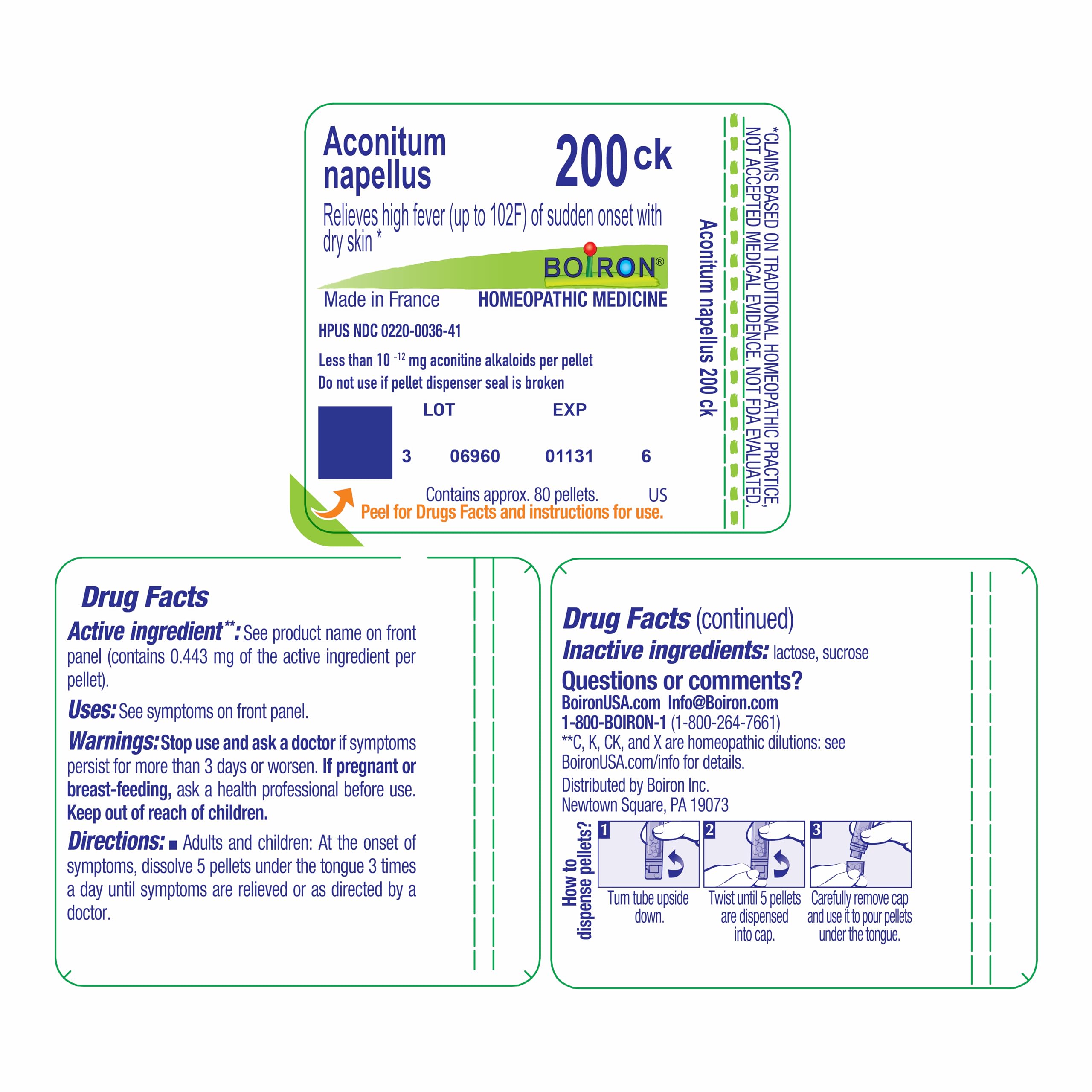 Boiron Aconitum Napellus for on-the-go use during fever symptoms.