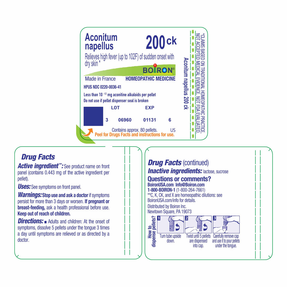 Boiron Aconitum Napellus for on-the-go use during fever symptoms.