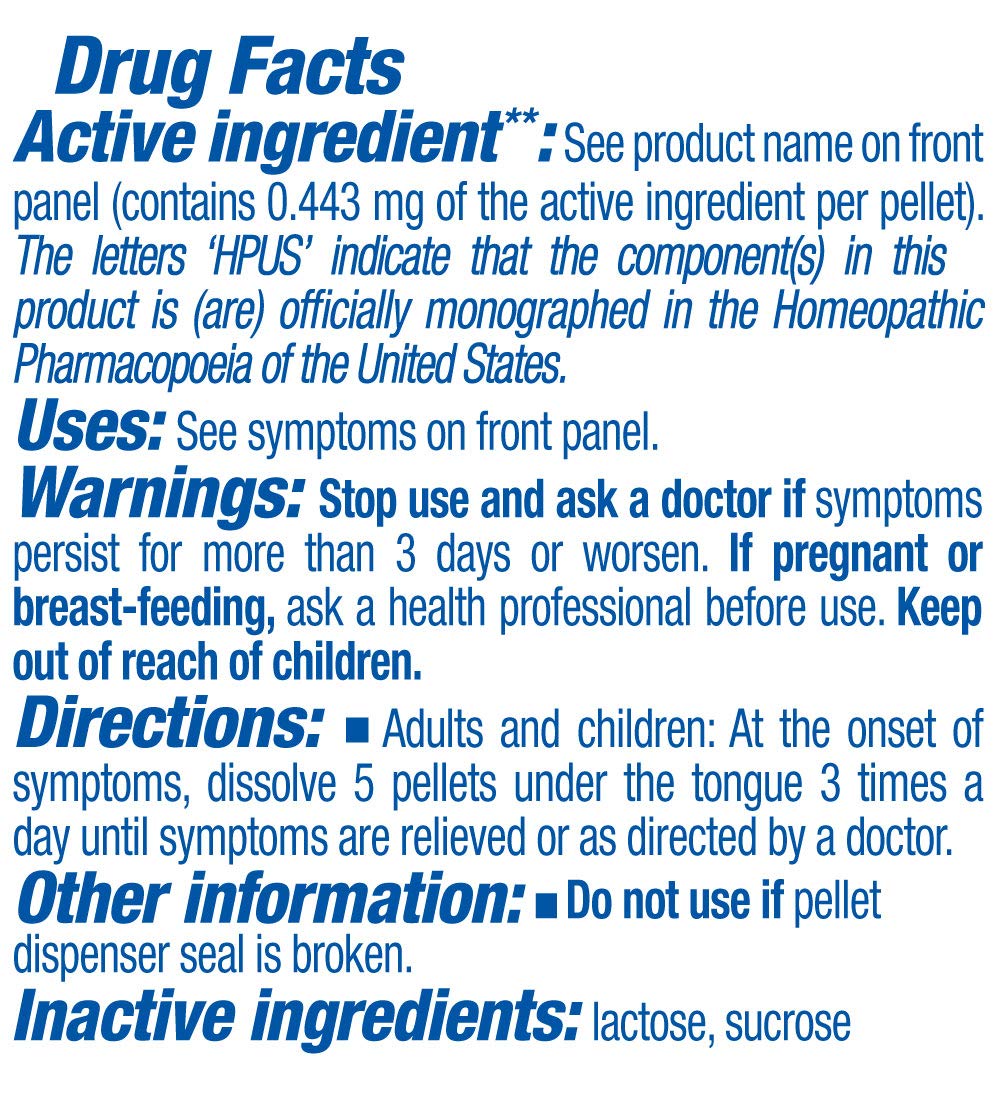 HPUS and cGMP quality marks on Boiron Allium Cepa 30C label