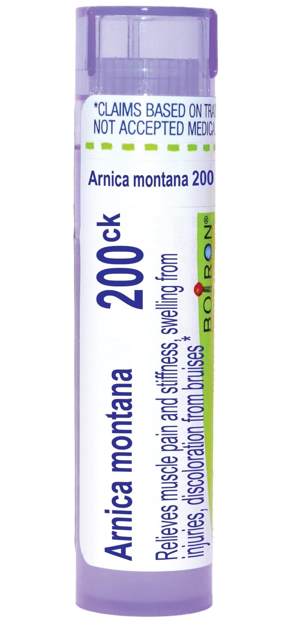 Boiron Arnica Montana pellets melt under the tongue for easy on-the-go relief.