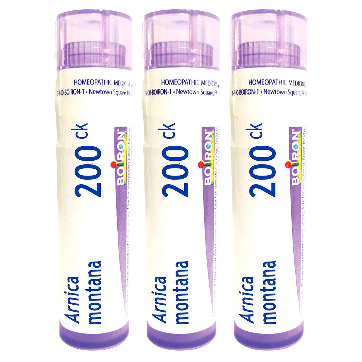 Boiron Arnica Montana pellets in a tube for quick muscle relief