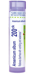 Boiron Arsenicum Album 200Ck bottle of 80 pellets for on-the-go relief.