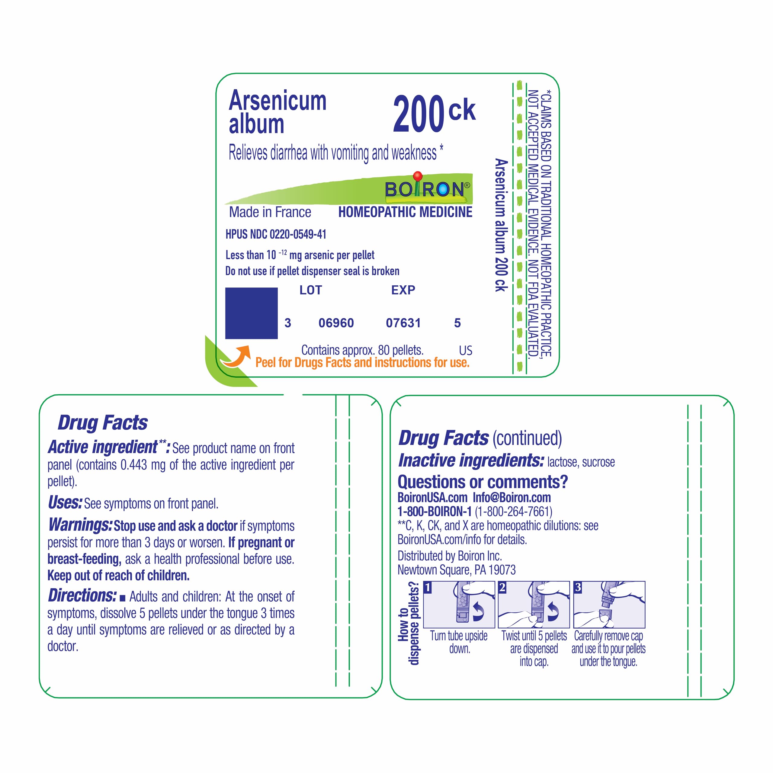 HSA and FSA eligible Boiron Arsenicum Album 200Ck medicine.