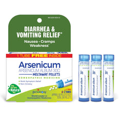 Boiron Arsenicum Album 30C box for travel-ready digestive support