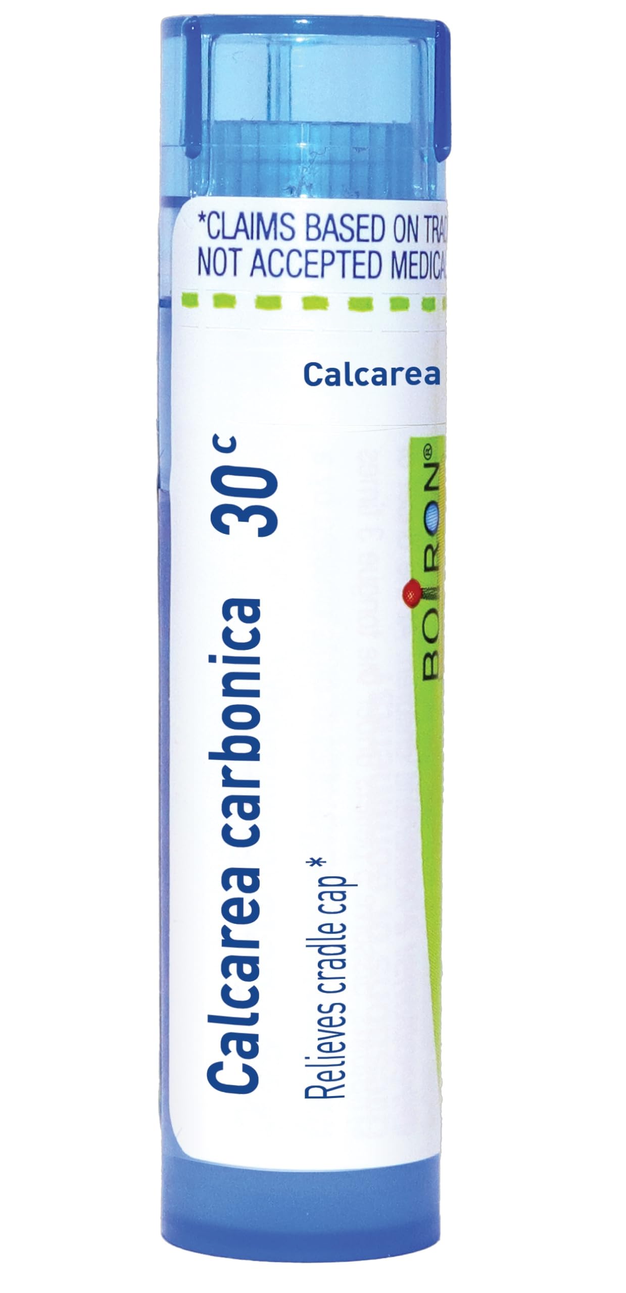 Boiron Calcarea Carbonica 30C pellets in dispensing tube for cradle cap relief