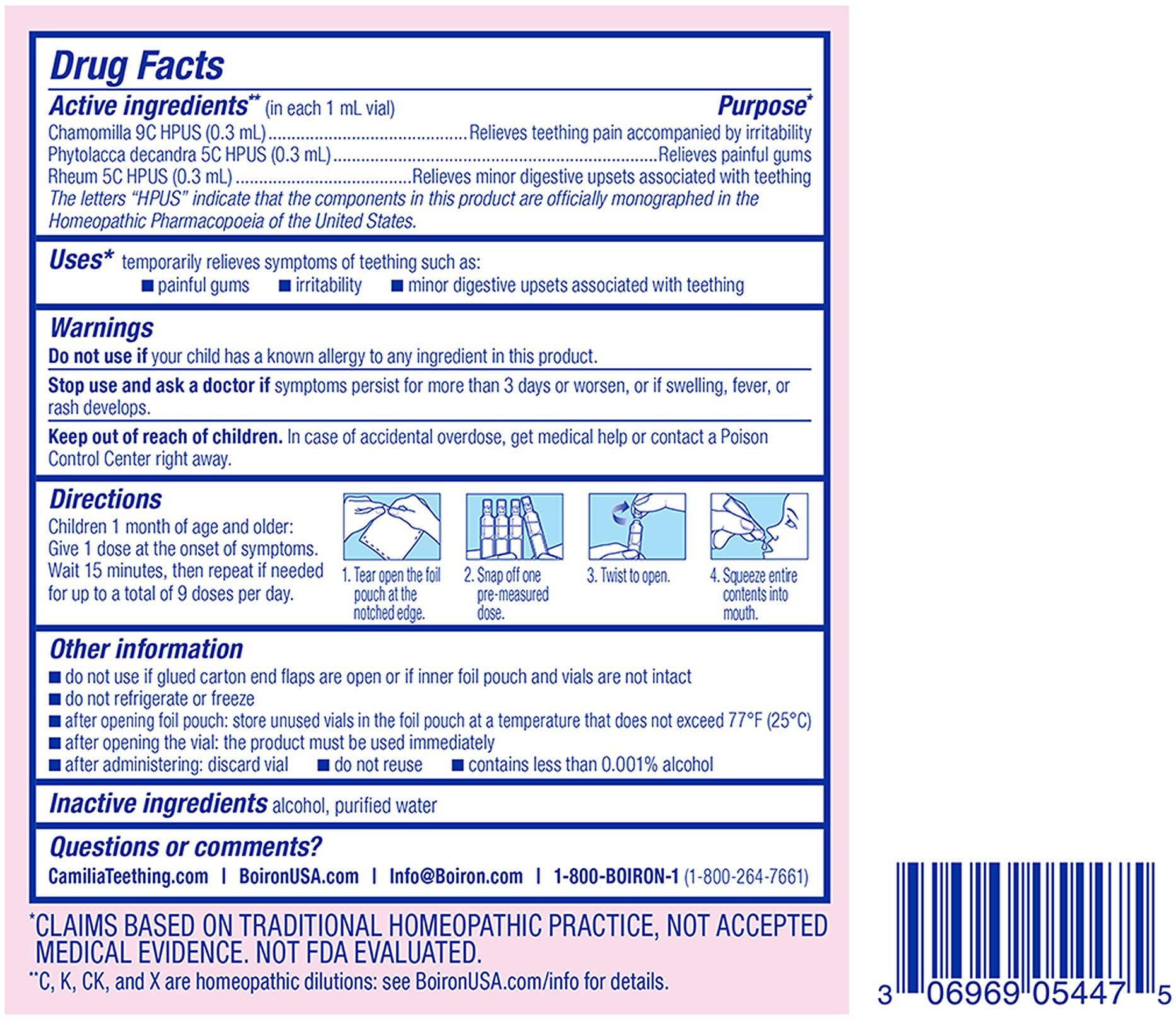 Camilia drops dosed vials highlight hygienic, pre-measured relief for infants