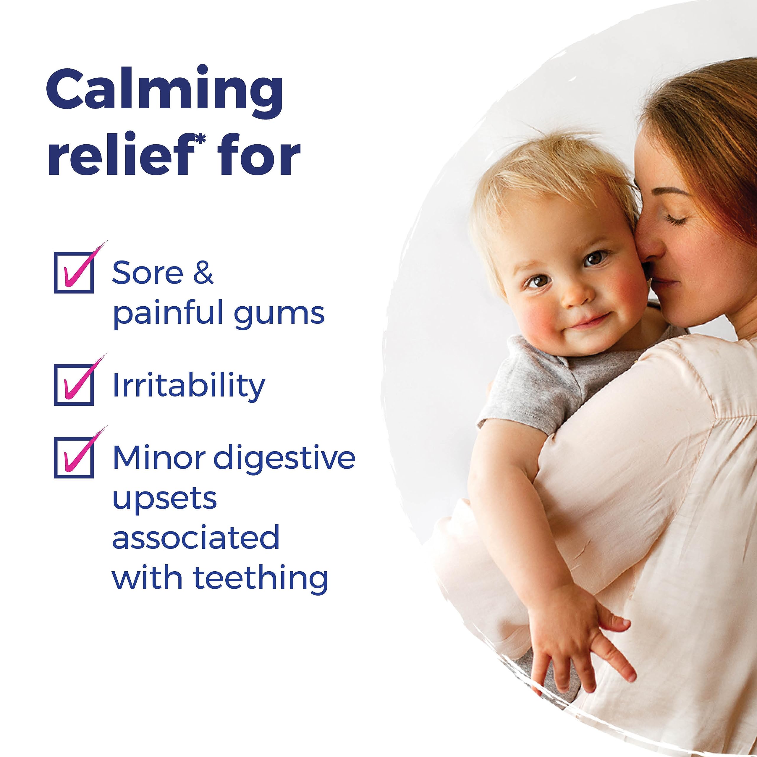 Boiron Camilia teething drops: clear tasteless solution for gums.