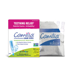Boiron Camilia teething drops: dosed drops for easy administration.