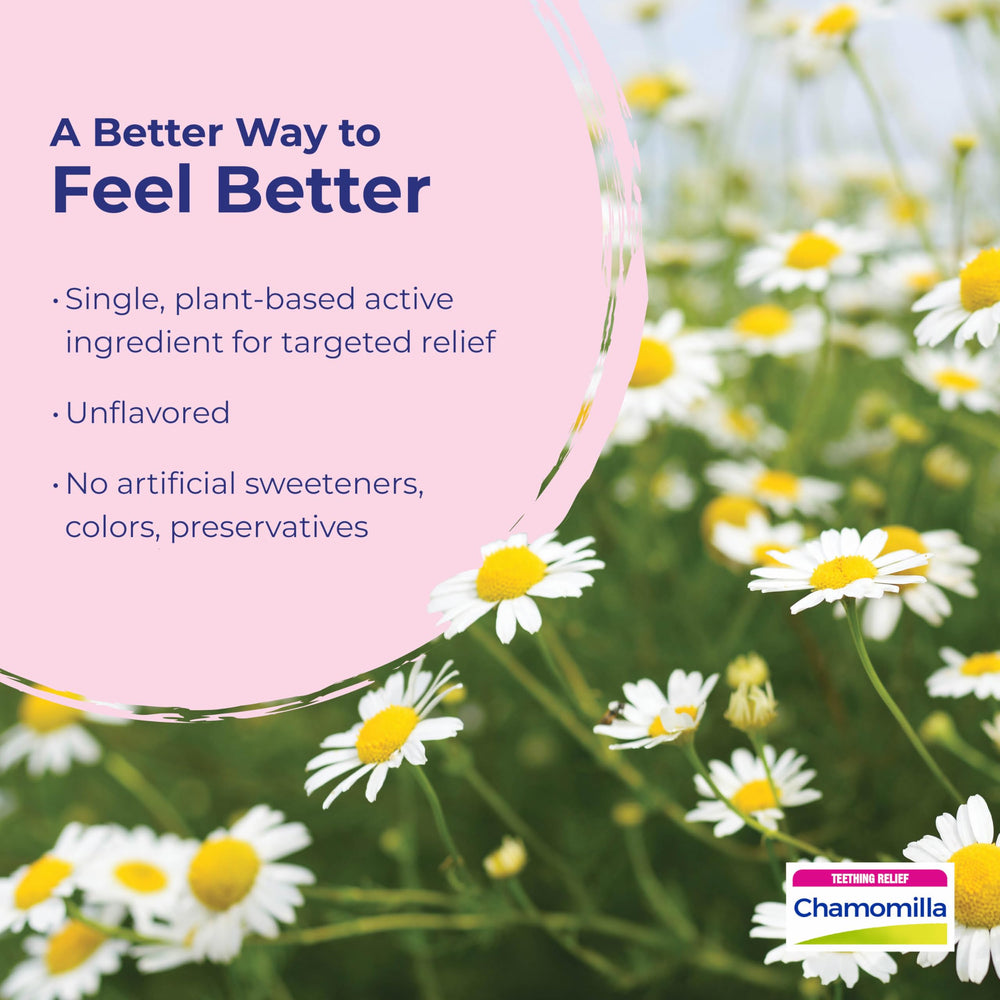 Boiron Chamomilla 30C offering restlessness relief without NSAIDs.