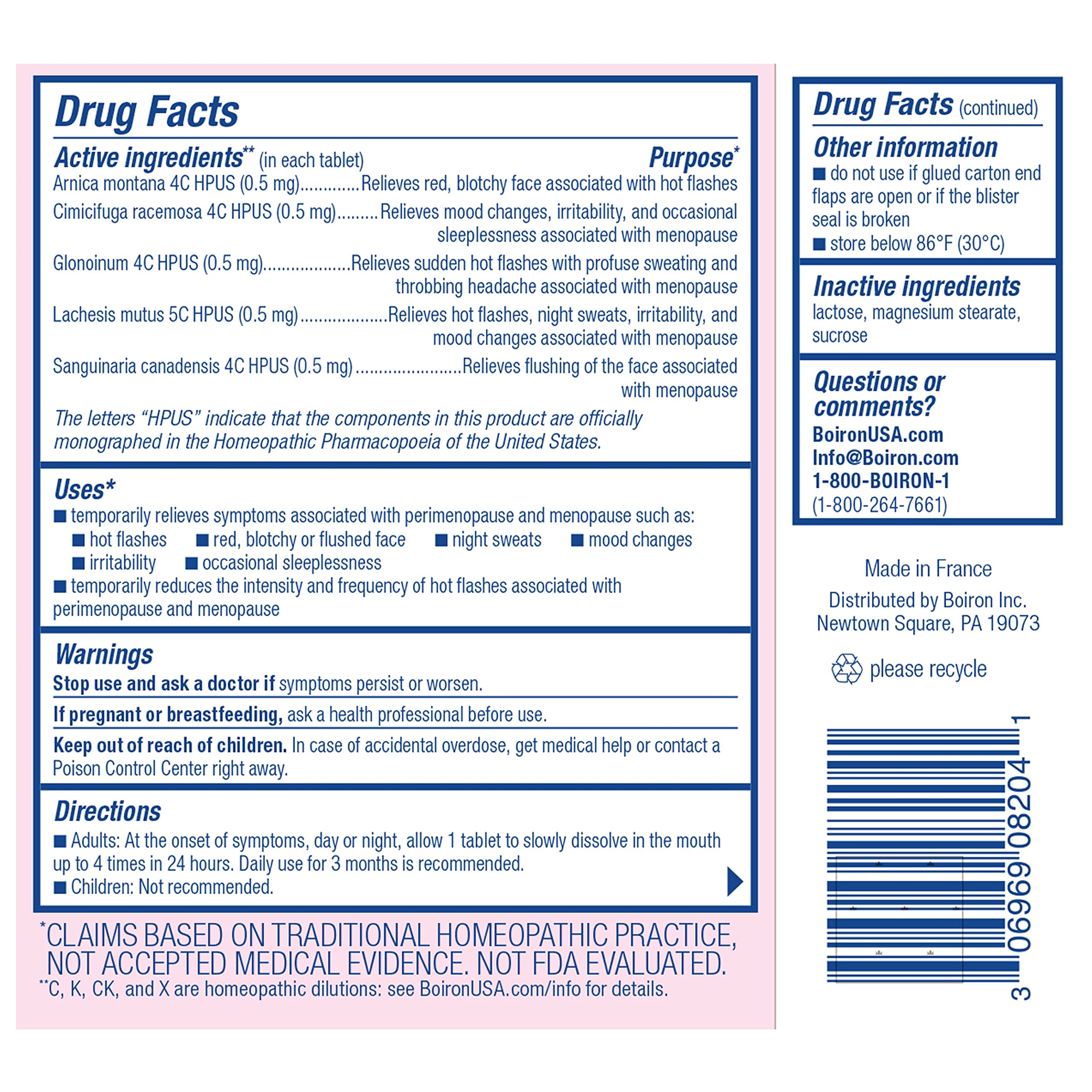 Cyclease Menopause tablets on surface suggest quick melt-and-go relief.
