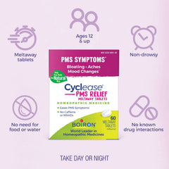 Close up of Cyclease PMS Relief tablets in focus