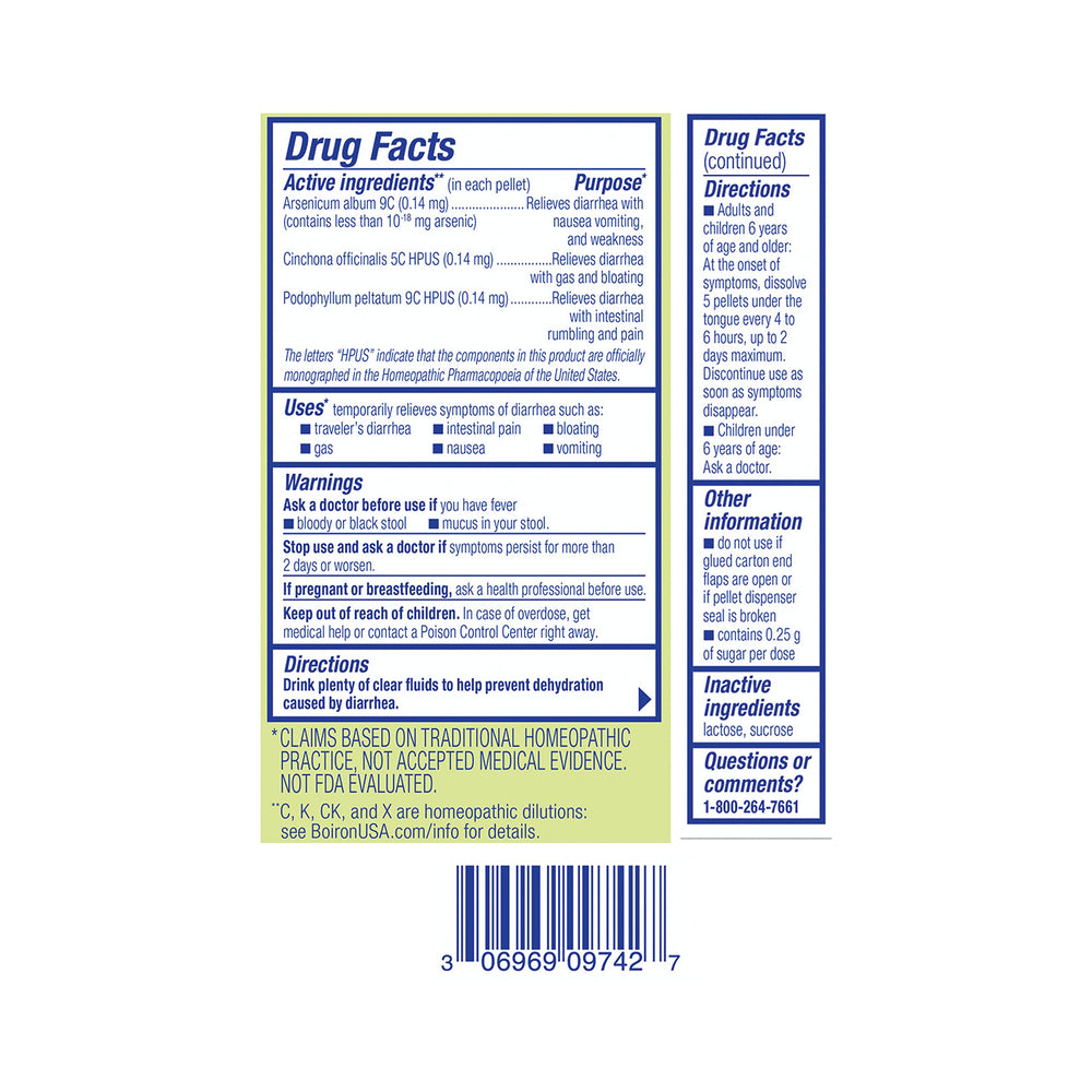 Boiron Diaralia On the Go in-use tube offers discreet relief.