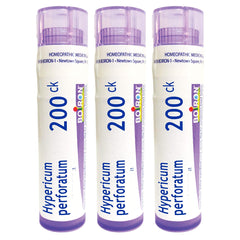 Boiron Hypericum perforatum 200CK bottle with quick-dissolving pellets for easy use