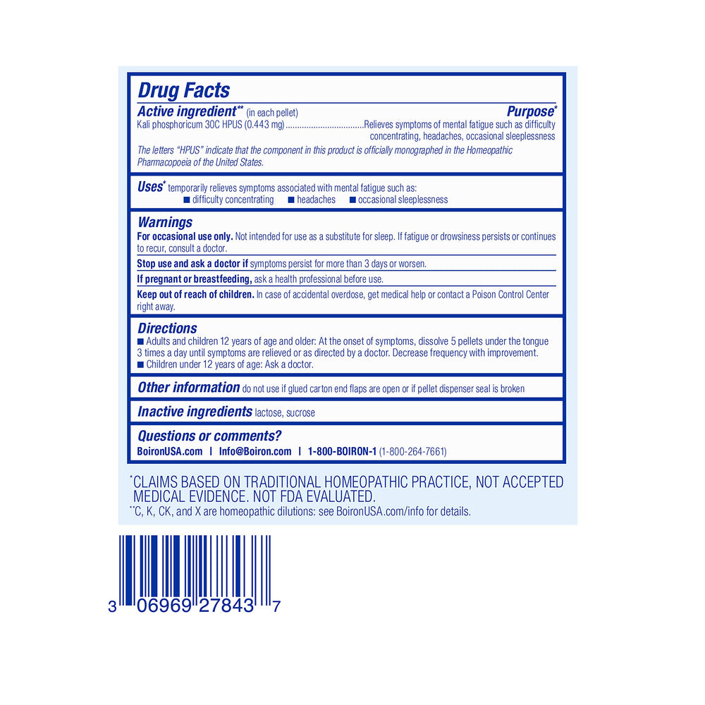 Boiron Kali Phosphoricum 30C 3 count pack for convenient daily use