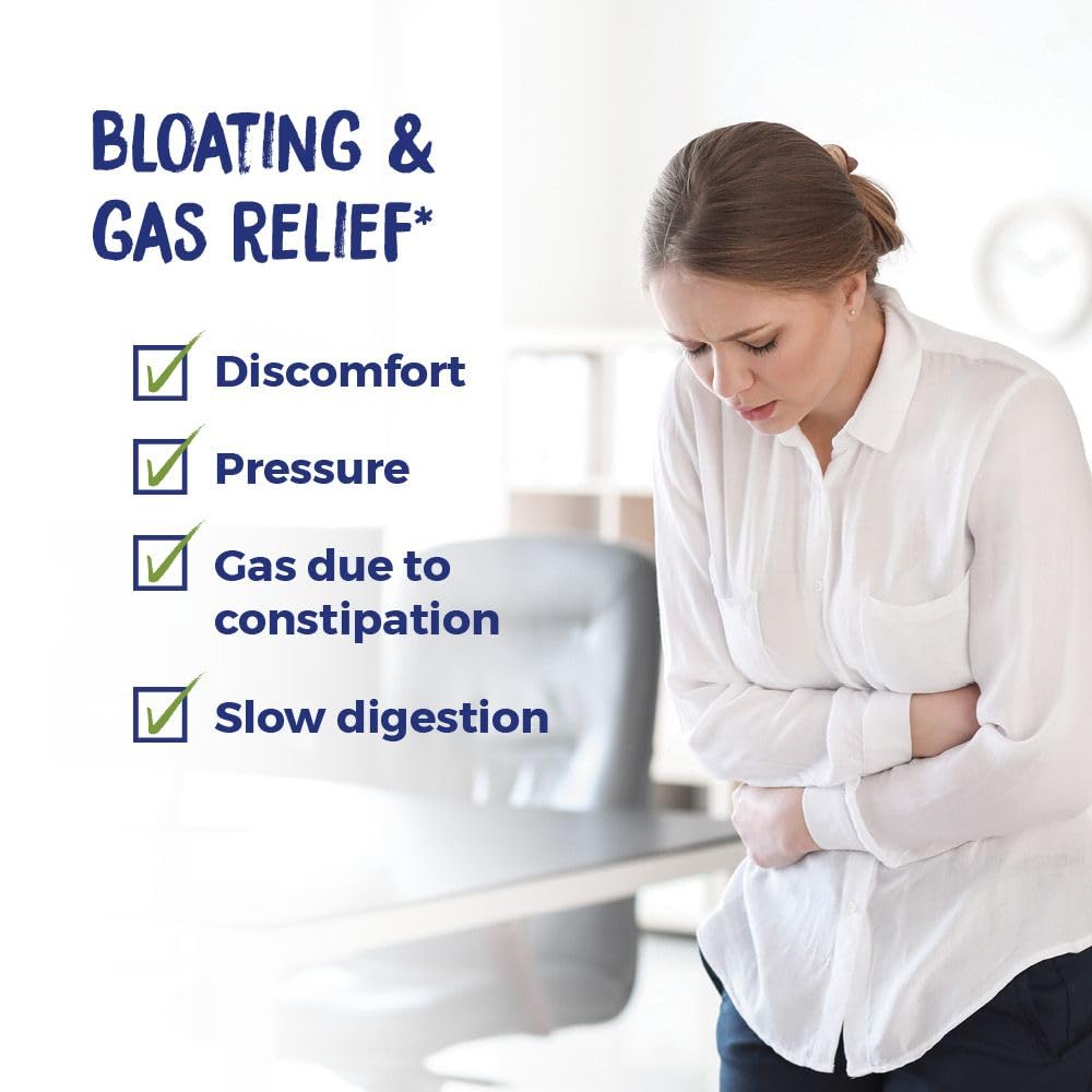 Compact dispenser shows Boiron Lycopodium Clavatum for targeted bloating support.