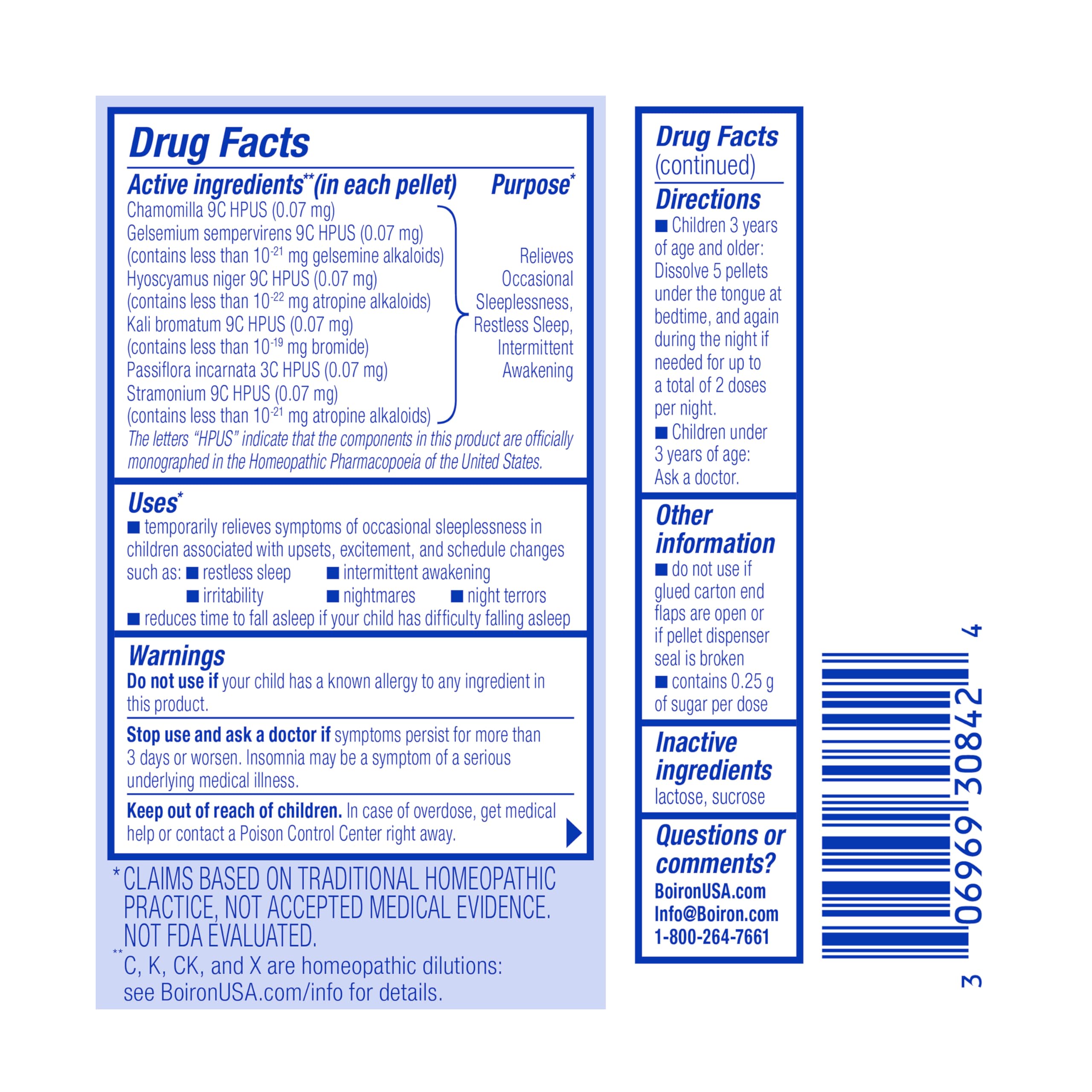 Artificial-free badge emphasizes clean ingredients in SleepCalm Kids.