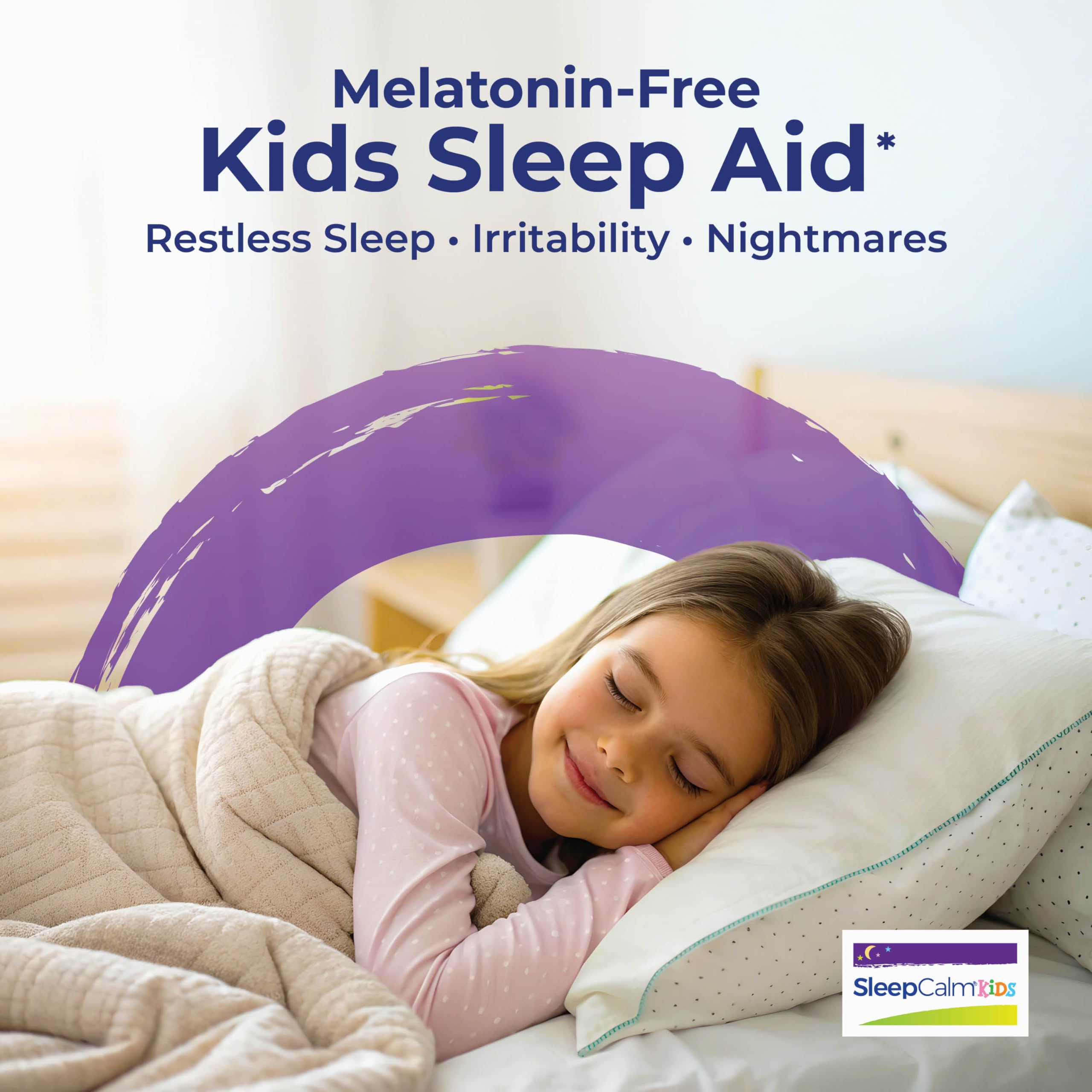 Easy, mess-free dosing at night with SleepCalm Kids.