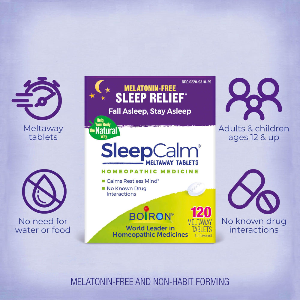 Tablets dissolving in mouth illustrate easy, no-water bedtime administration