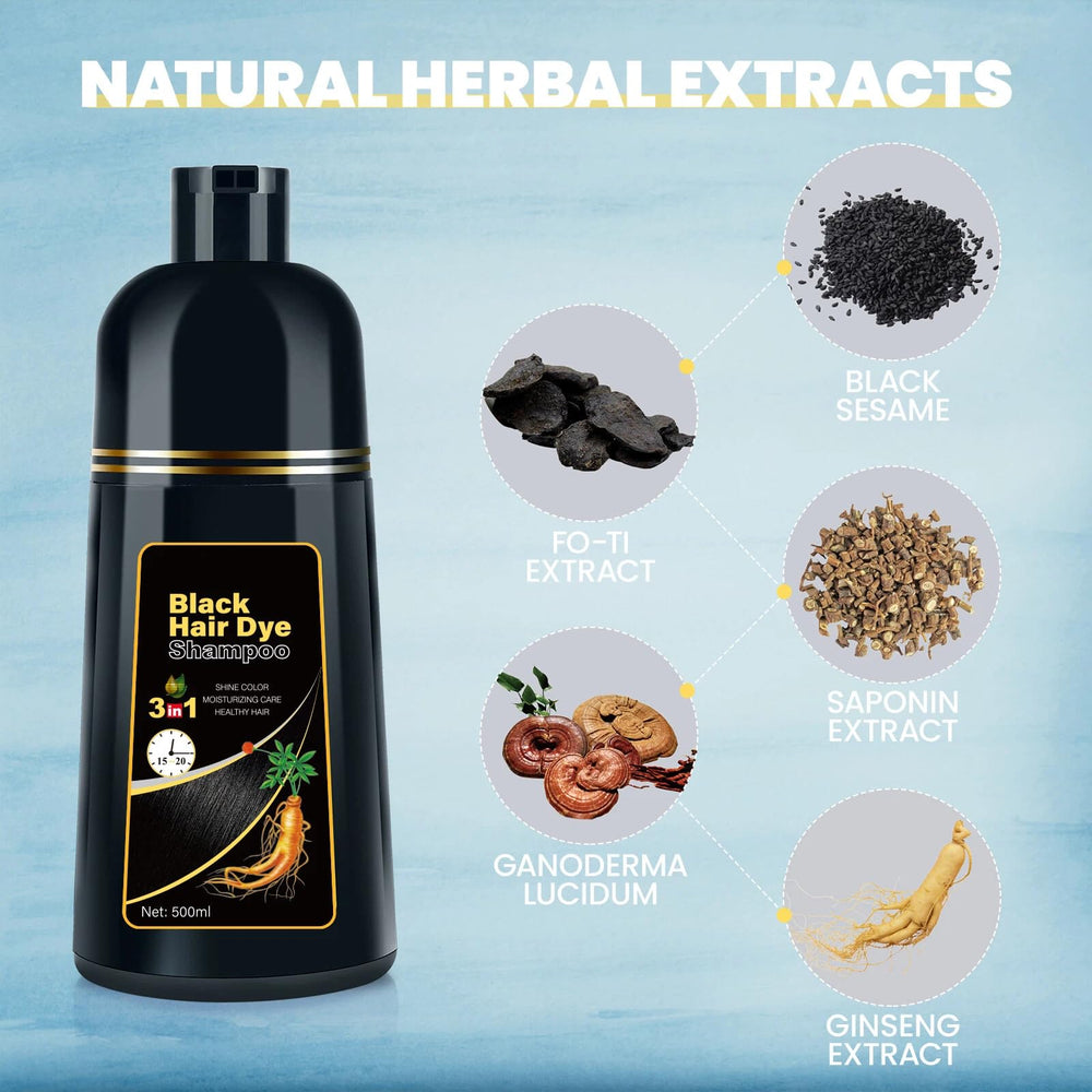 BOJICA 3-in-1 hair dye shampoo colors, cleanses, and conditions.