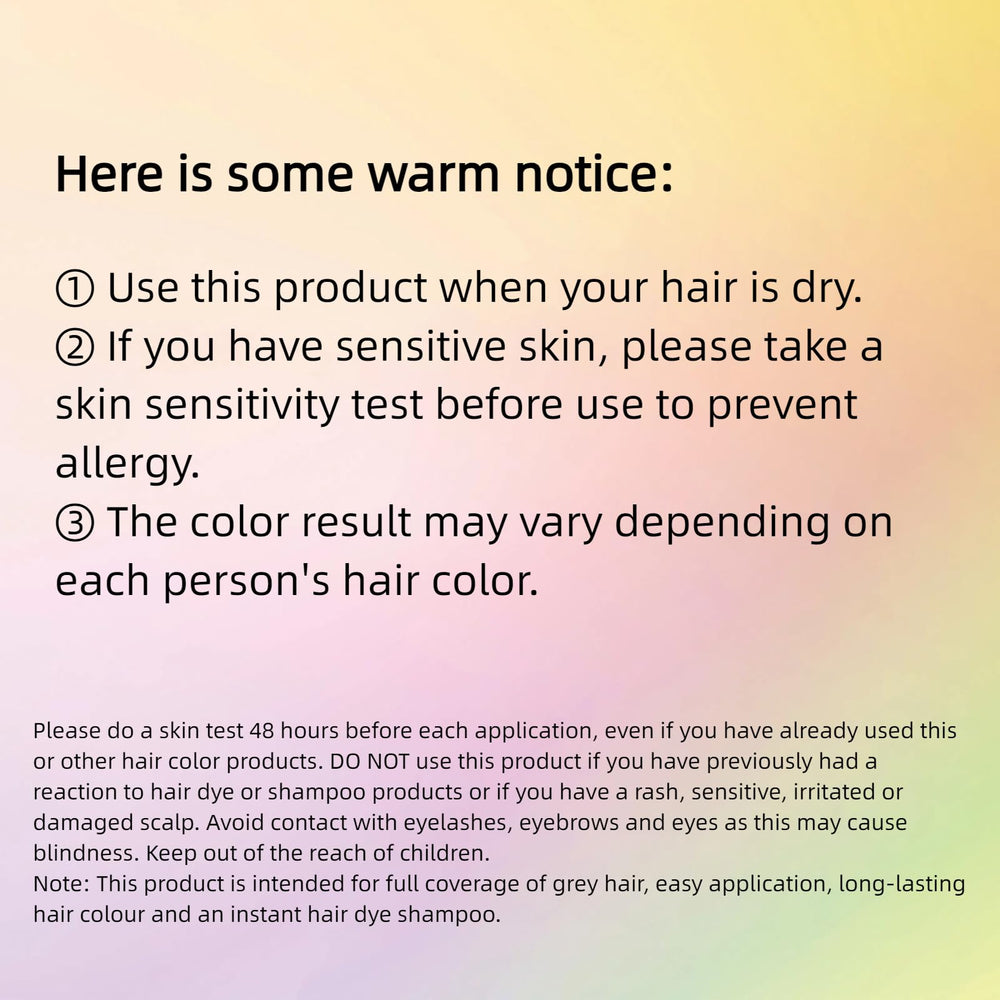 BOJICA Hair Dye Shampoo color result swatch shows natural brown tone