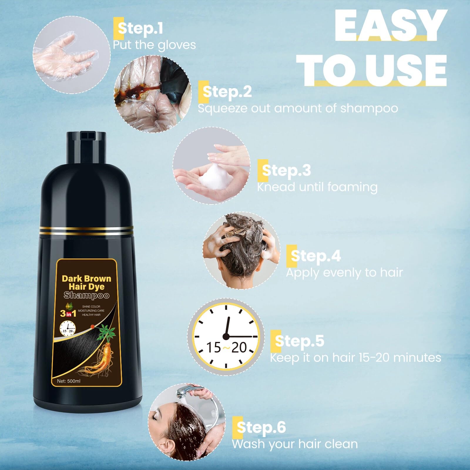 BOJICA ingredients argan olive ginseng nourish color without harsh chemicals.