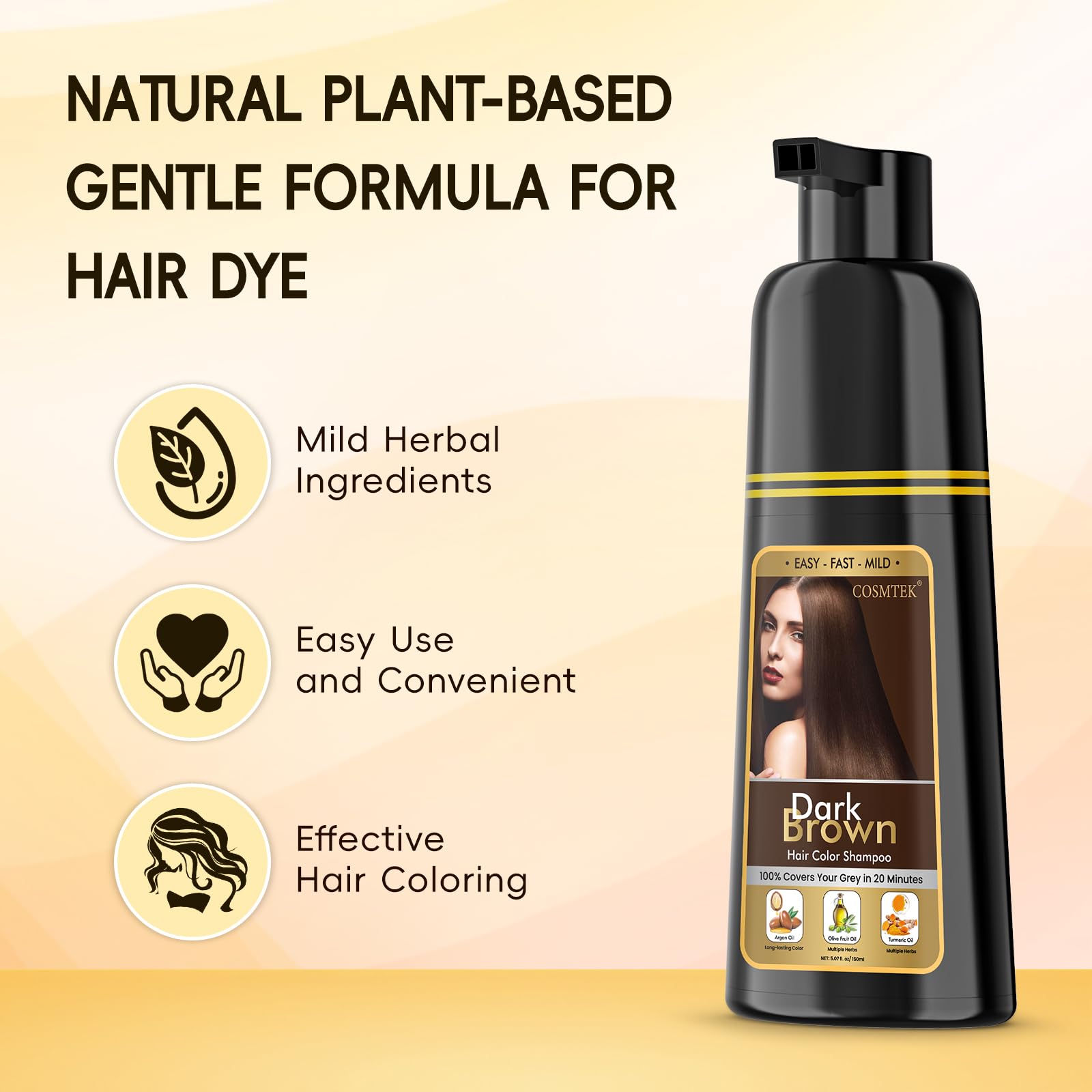 BOJICA Hair Dye Shampoo travel-size bottle fits in bags for on-the-go color