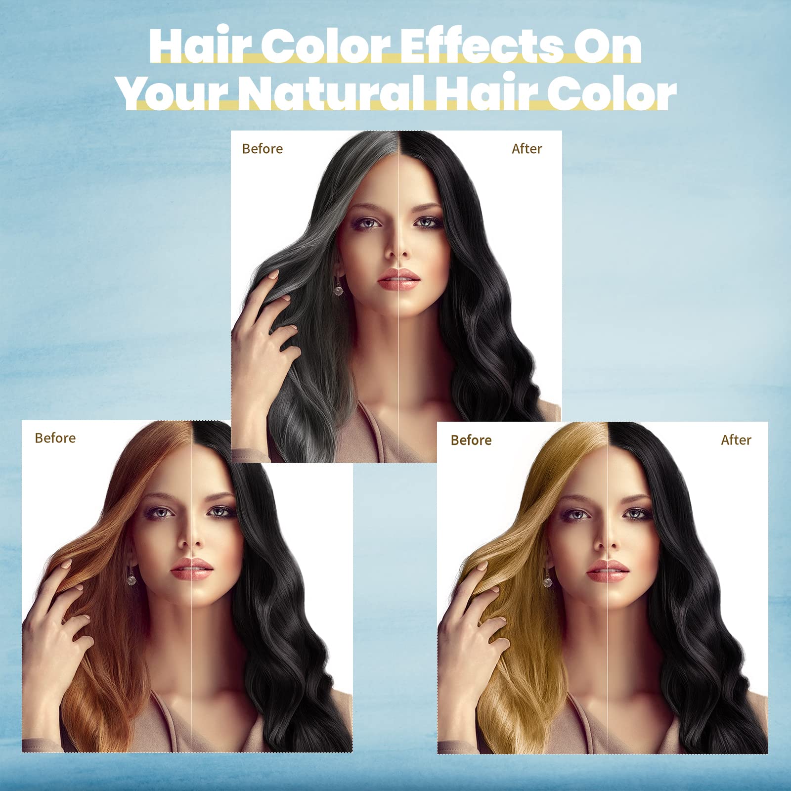 BOJICA Soft, shiny hair result with natural color from roots to tips.