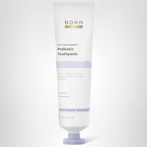 Boka smooth foamy lather on toothbrush for comfortable brushing.