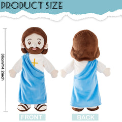 BOKUFLY Jesus Plush Doll cross-robe detail highlights symbolic stitching.
