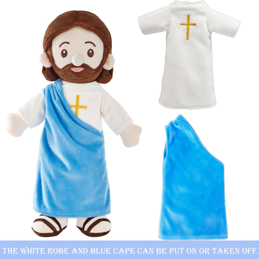 BOKUFLY Jesus Plush Doll gift perfect for Easter or christening.