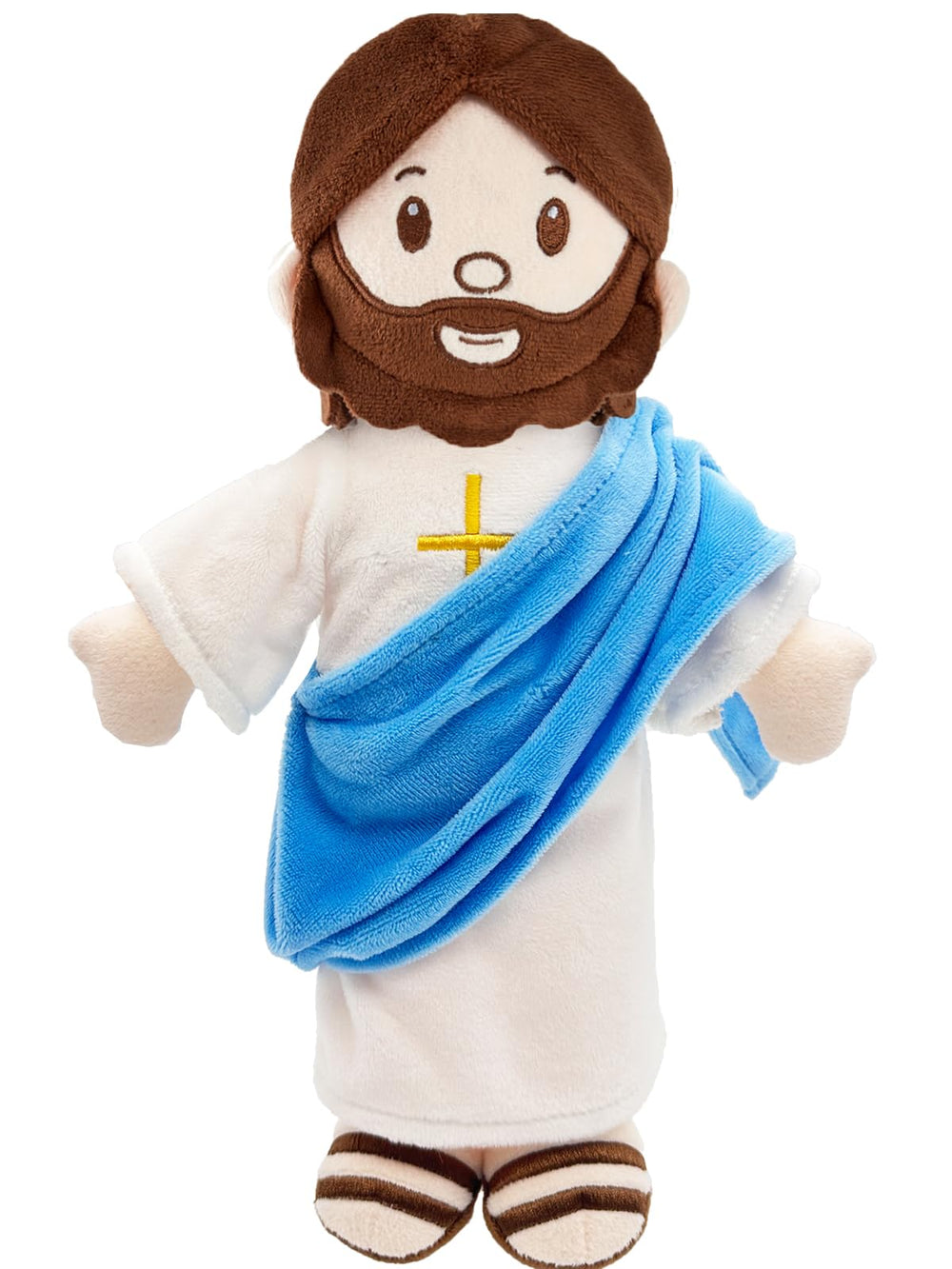 BOKUFLY Jesus plush robe with cross embroidery for a sacred keepsake.