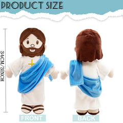 BOKUFLY Jesus plush sole featuring Jesus Loves You message for gentle reminders.